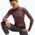 Дамски суитшърт за тренировка Nike One Fitted Dri-Fit Full-Zip burgundy tattoo/white 4
