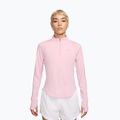 Дамска блуза с дълъг ръкав за бягане Nike Tempo Swoosh Run Dri-Fit 1/4-Zip pink foam/white