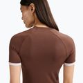 Дамска тениска Nike Gloss Fitted Top light chocolate 4