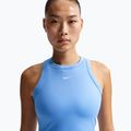 Дамска тениска Nike One Fitted Dri-Fit Cropped Tank thunder university blue/white 4