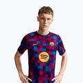 Мъжка футболна фланелка Nike FC Barcelona Dri-Fit Pre-Match noble red/mineral yellow 4