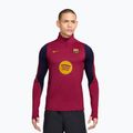 Мъжки футболен суитшърт Nike FC Barcelona Strike Soccer Drill Top noble red/mineral yellow/mineral yellow