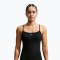 Дамска тренировъчна тениска Nike One Medium Support черно/бяло