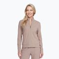 Дамски суитшърт SKECHERS GO Luxe Rib Everyday Full Zip taupe/brown