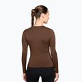 Дамска блуза с дълъг ръкав за  тренировка Nike One Fitted cacao wow/white 2