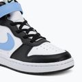 Детски обувки Nike Court Borough Mid 2 white/black/arctic green/football blue 7