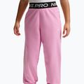 Детски панталони Nike Pro Fleece pink rise/pink rise/black/white 3