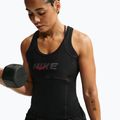 Дамска тренировъчна тениска Nike One black/black/university red/white 5