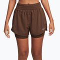 Дамски шорти Nike One Dri-Fit High-Waisted 3" 2In1 cacao wow/white