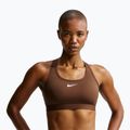 Дамски спортен сутиен Nike Swoosh Medium Support cacao wow/white