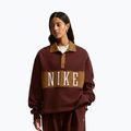 Дамски суитшърт Nike Studio Fleece Medium Weight mystic dates/light british tan/sail