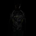 Мъжка тениска за бягане Nike Dri-FIT Printed SS smoke grey/black/light lemon twist 7