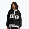Дамски суитшърт Nike Studio Fleece Medium Weight total black/sail/sail