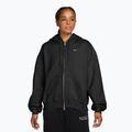 Дамски суитшърт Nike Studio Fleece Medium Weight Oversized Full Zip total black/sail