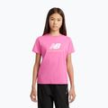 Детска тениска New Balance Jersey Stacked Logo Tee pink satin