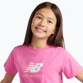 Детска тениска New Balance Jersey Stacked Logo Tee pink satin 5