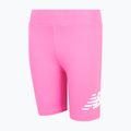 Детски къси панталони/шорти New Balance Stacked Logo Cycle pink satin 3