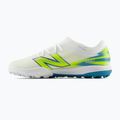 Детски футболни обувки New Balance Furon Team V9 TF white/alkaline green 2