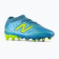 Детски футболни обувки New Balance Tekela Team V5 FG metallic blue/alkaline green