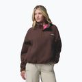 Дамски поларен суитшърт Columbia Helvetia II Cropped Half Snap Fleece tobacco