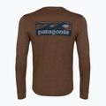 Мъжка блуза с дълъг ръкав  Patagonia Cap Cool Daily Boardshort Logo LS berm brown - light berm brown x-dye 2