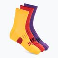 Чорапи HOKA Quarter Run Sock 3-Pack egg yolk/cerise/virtual violet