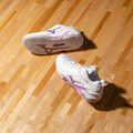 Mizuno Wav Stealth Neo 2 обувки за хандбал бяло / морска боровинка / праскова parfait 6