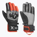Детски скиорски ръкавици Reusch Worldcup Warrior R-Tex XT Junior black/silver/fluo red