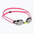 Детски очила за плуване arena Tracks JR Mirror silver/white/fuchsia