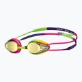 Детски очила за плуване arena Tracks JR Mirror blue yellow violet/fuchsia/green