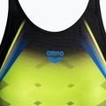 Дамски бански костюм от една част arena One Placed Print One Piece black and yellow 001191 3