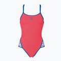 Дамски бански костюм от една част arena Team Stripe Super Fly Back One Piece червено-син 001195/477 5