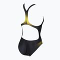 Дамски бански костюм от една част arena One Placed Print One Piece black and yellow 001191 5