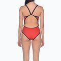 Дамски бански костюм arena Team Stripe Super Fly Back One Piece червено/черно 001195/415 6