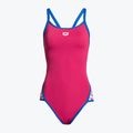 Дамски бански от една част arena Team Stripe Super Fly Back One Piece pink 001195/970