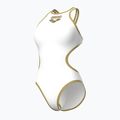 Дамски цял костюм за плуване Arena One Biglogo One Piece white/gold 3