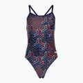 Дамски бански костюм от една част arena Kikko Pro Swimsuit Challenge Back navy/team redwhiteblue