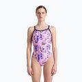 Дамски бански костюм от една част arena Rose Texture Swimsuit Xcross Back multi pink/navy 5