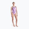 Дамски бански костюм от една част arena Rose Texture Swimsuit Xcross Back multi pink/navy 6