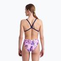 Дамски бански костюм от една част arena Rose Texture Swimsuit Xcross Back multi pink/navy 7