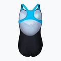 Детски бански от една част arena Multi Pixels New Swim Pro Back черен/тюркоазен 2