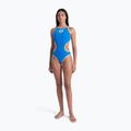 Дамски бански костюм от една част arena One Biglogo One Piece blue river/fluo orange 2