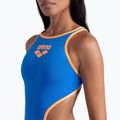 Дамски бански костюм от една част arena One Biglogo One Piece blue river/fluo orange 4