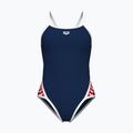 Дамски бански от една част arena Icons Super Fly Back Solid navy / white / red multi