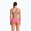 Дамски бански костюм от една част arena Lace Back Solid шокиращо розово/синьо river 3