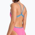 Дамски бански костюм от една част arena Lace Back Solid шокиращо розово/синьо river 5