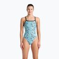 Дамски бански костюм от една част arena Escape Challenge Back black/water blue multi