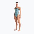Дамски бански костюм от една част arena Escape Challenge Back black/water blue multi 2