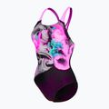 Дамски бански костюм от една част arena Imaginary Swim Pro Back black/shocking pink/multi 3