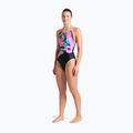 Дамски бански костюм от една част arena Imaginary Swim Pro Back black/shocking pink/multi 6
